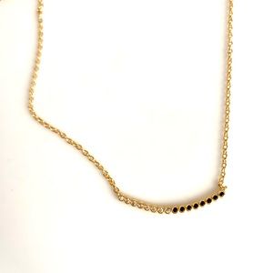 Gorjana Black/Whote Rhinestone Pendant Necklace